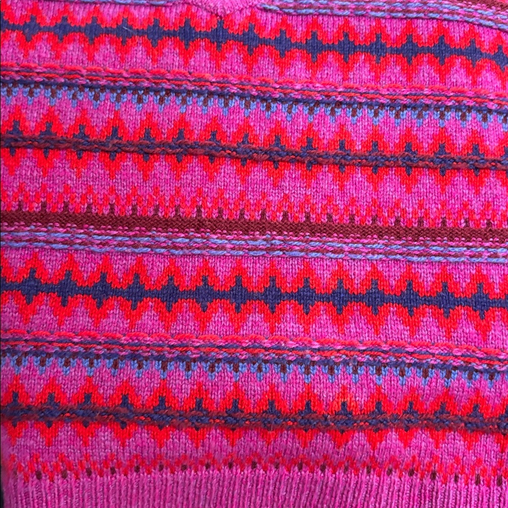 Rag & Bone Pink Purple and Blue Patterned Wool Tank - Picture 2 of 4